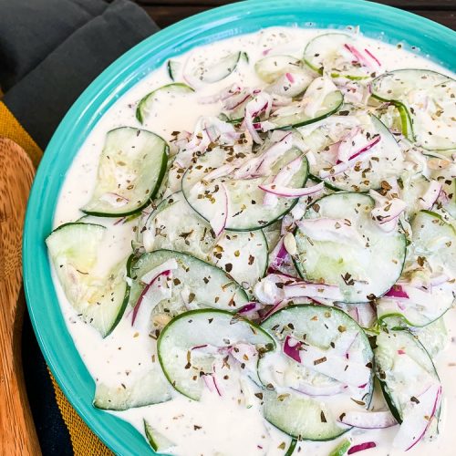 Creamy Cucumber Salad Without Mayonnaise