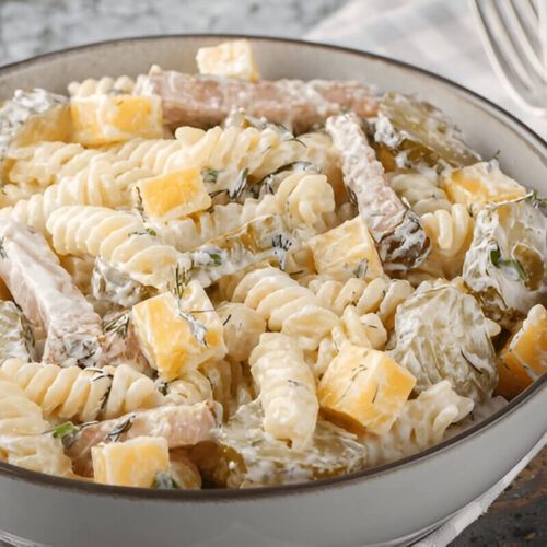 Dill Pickle Pasta Salad